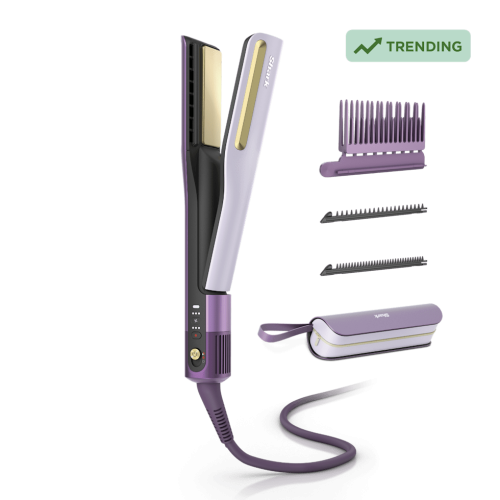 Shark SilkiPro™ Hair Straightener and Dryer in Strawberry Matcha